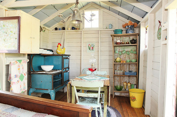 Shabby-chic Style Shed by Julie Ranee Photography
