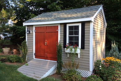 Inspiration for a medium sized traditional detached garden shed in Boston.