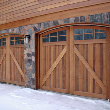 Ski House: Carriage House Style Garage Doors