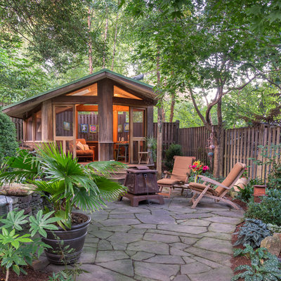 Inspiration for a small rustic detached studio / workshop shed remodel in DC Metro