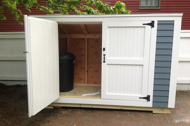 Inspiration for a detached garden shed remodel in Boston