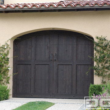 Tuscan Garage Door 11 | Dark Stained Tuscan Garage Doors in Real Wood Overlay!