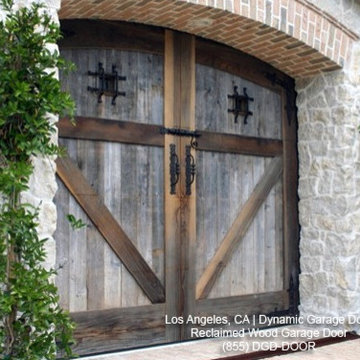 Tuscan Garage Door Designs in Reclaimed Barn Wood | ECO-Friendly European Style