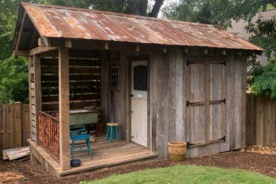 Example of a mid-sized mountain style detached garden shed design in Atlanta