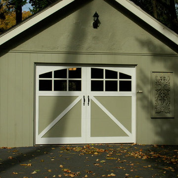 Vinyl composite shed door