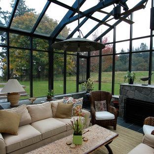Inspiration for a huge contemporary greenhouse remodel in Vancouver