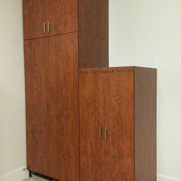 Wood grain cabinets