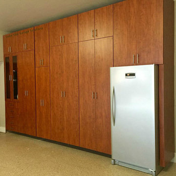 Wood grain cabinets