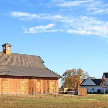 Wood Post & Beam Horse Barn in Nebraska