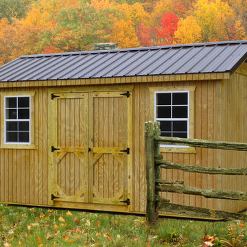 Wooden Garden Shed in a Rustic Setting