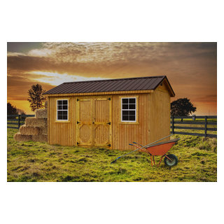 Wooden Ranch Style Storage Building - Contemporary - Garden Shed and ...