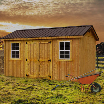 Wooden Ranch Style Storage Building