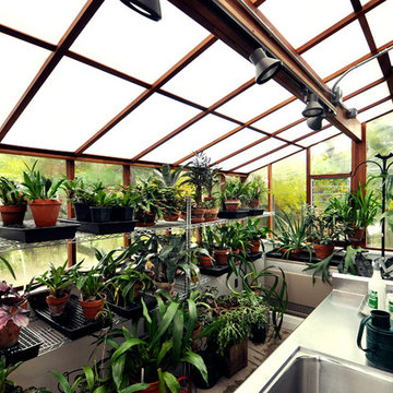 Year-round gardening is available in this custom greenhouse