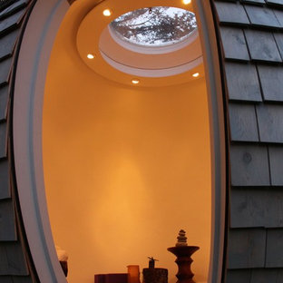 Design ideas for a small eclectic detached studio in Portland Maine.