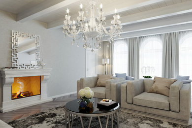 Living room - contemporary living room idea in Venice