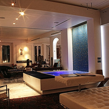 Ara Pacis House | 230 MQ | Open living room and internal pool | Soggiorno fluido