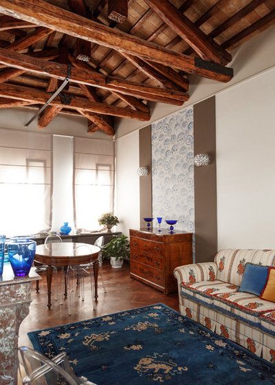 Eclectic Living Room by AMLT Design Venezia