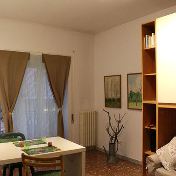 Foto Home Staging in rosso e viola