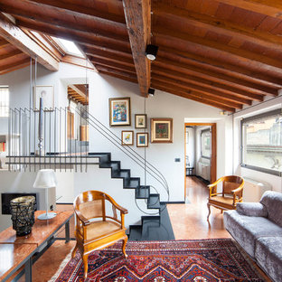 75 Beautiful Living Room with Terracotta Flooring Ideas & Designs