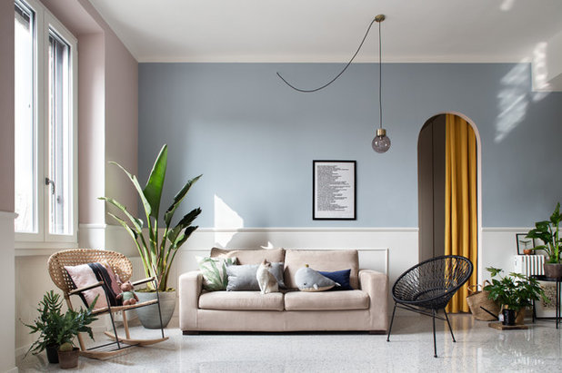 Transitional Living Room by Studio Tenca & Associati