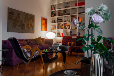 Foto di un soggiorno design di medie dimensioni