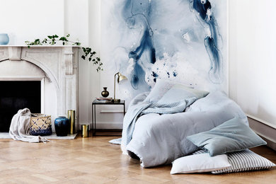 This is an example of a modern bedroom in Copenhagen.