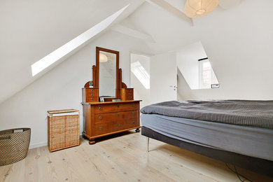 コペンハーゲンにある北欧スタイルのおしゃれな寝室のレイアウト