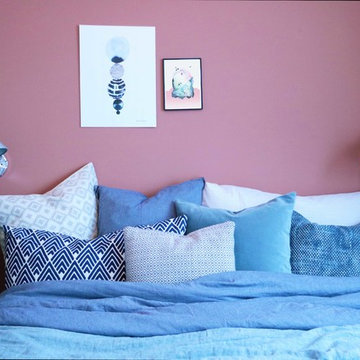 Sovrum med varma färger
