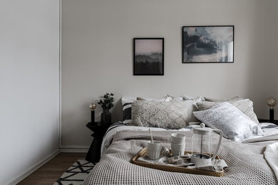 ストックホルムにある北欧スタイルのおしゃれな寝室