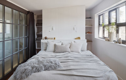 狭い寝室のためのベッドとベッドまわりのアイデア