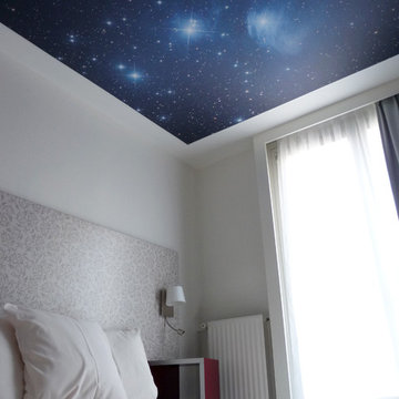 Bedroom with Star sky ceiling