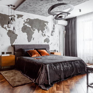 Фото спальни реализованного проекта квартиры ЖК "Центральный"