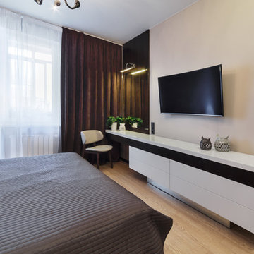 Спальня-Проект 3х комнатной квартиры в Екатеринбурге