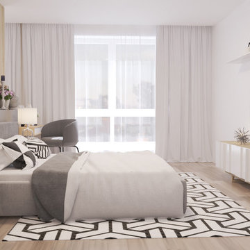Спальня в стиле минимализм и неоклассика
