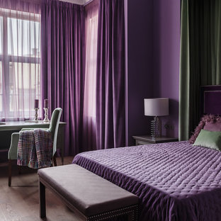 75 Beautiful Black Bedroom With Purple Walls Pictures Ideas July 2021 Houzz