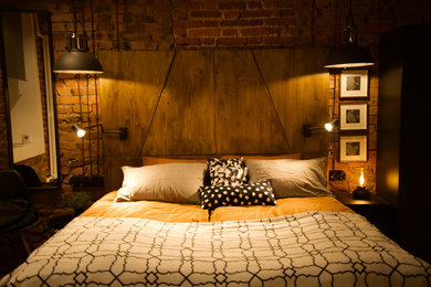 サンクトペテルブルクにあるコンテンポラリースタイルのおしゃれな寝室