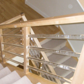 0_Modern Stairs - Clear Acrylic Horizontal Rods/Rail System, Fairfax, VA 22030