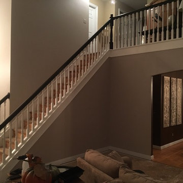 2 Tone Stair Case & Living Room Repaint