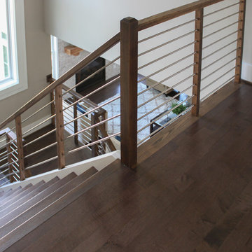 22_Stainless Steel & Dark Wooden Treads in Fabulous New Home, Vienna, VA 22180