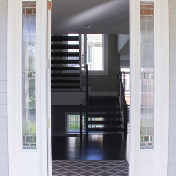 22_Stainless Steel & Dark Wooden Treads in Fabulous New Home, Vienna, VA 22180