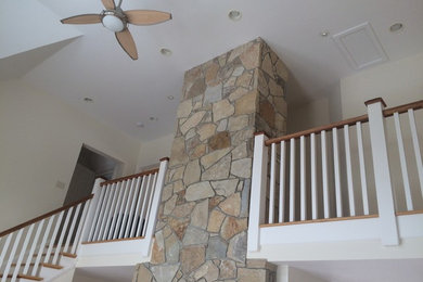 Inspiration for a modern staircase remodel in Burlington