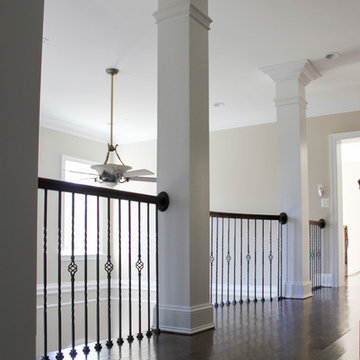 28_Multi-Level Oak&Metal Staircase in Custom Built Home, Potomac Falls MD 20854