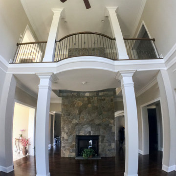 28_Multi-Level Oak&Metal Staircase in Custom Built Home, Potomac Falls MD 20854