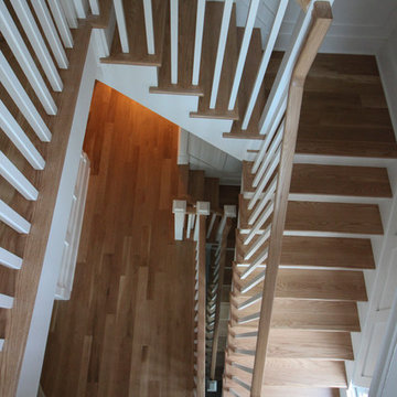 29_Beautiful Oak & White Staircase in Inviting and Quaint Home, Arlington VA 222