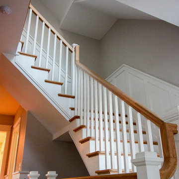 29_Beautiful Oak & White Staircase in Inviting and Quaint Home, Arlington VA 222