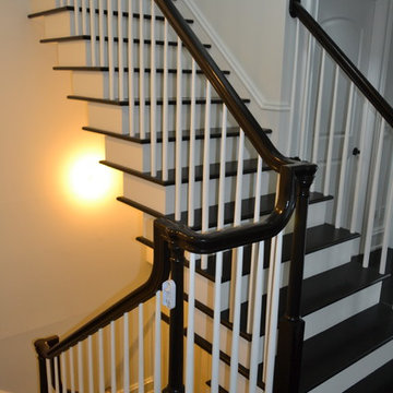 3 story layered stair details