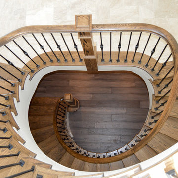 34_Elegant & Eye-Catching European Style Iron & Wooden Staircase, Leesburg VA 20