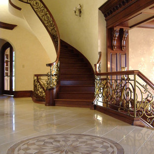 37_Captivating & Elegant Mahogany & Bronze Finish Staircase, Rockville, MD 20854