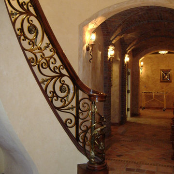 37_Captivating & Elegant Mahogany & Bronze Finish Staircase, Rockville, MD 20854