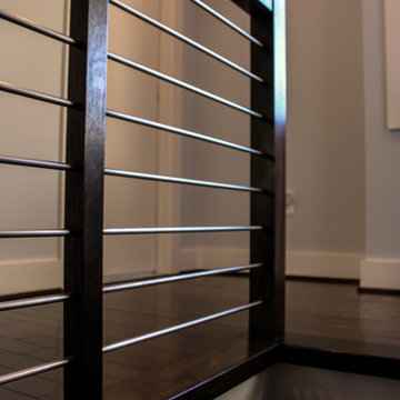 39_Light and Open Wooden & Horizontal Stainless Steel System, Vienna VA 22180